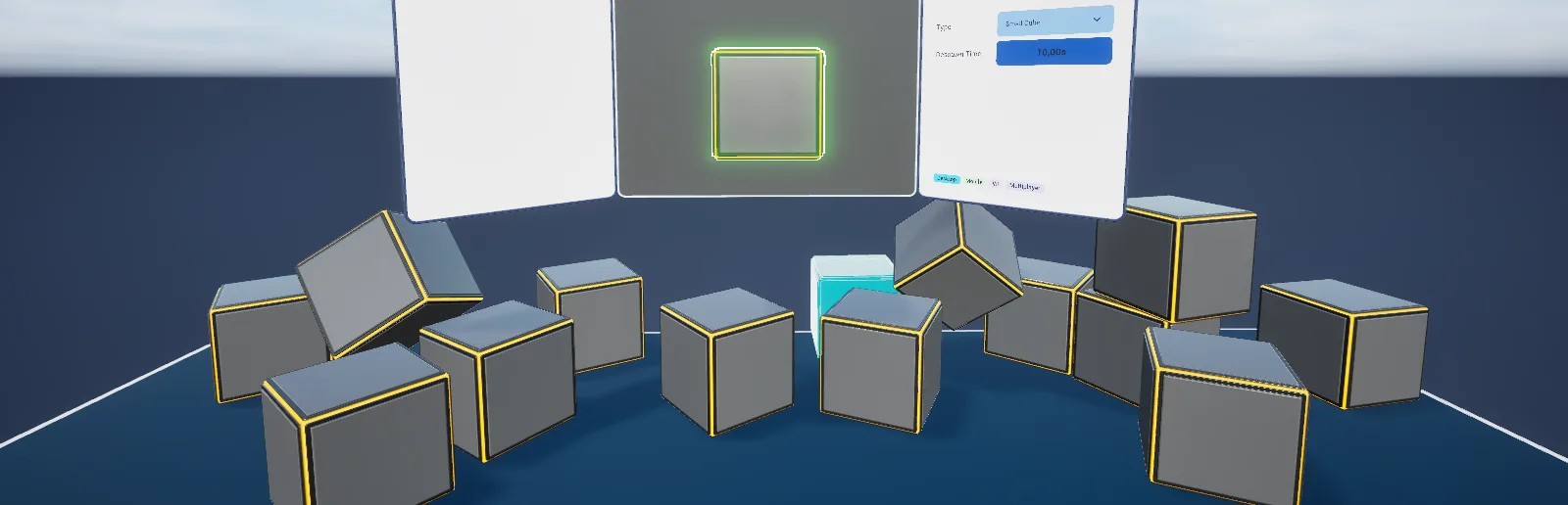 A freshly spawned object already in the player’s hand
