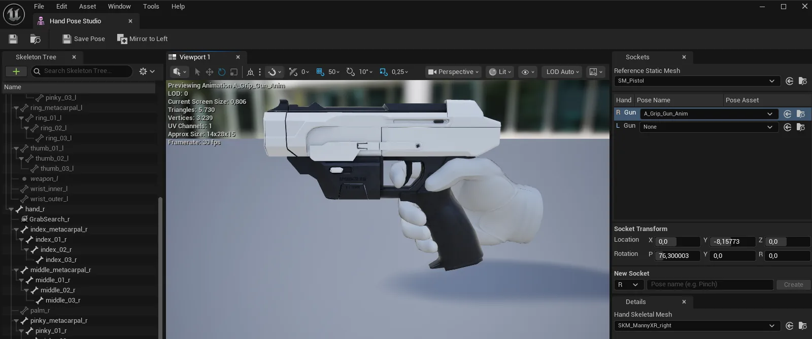 The Hand Pose Studio editor