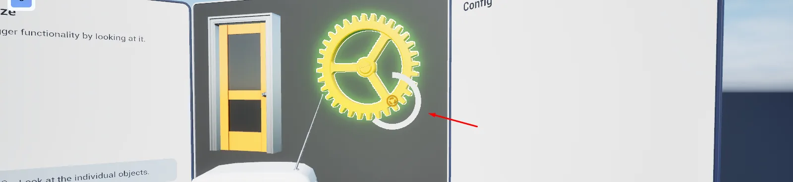 The dwell indicator part-filled on a gazed object
