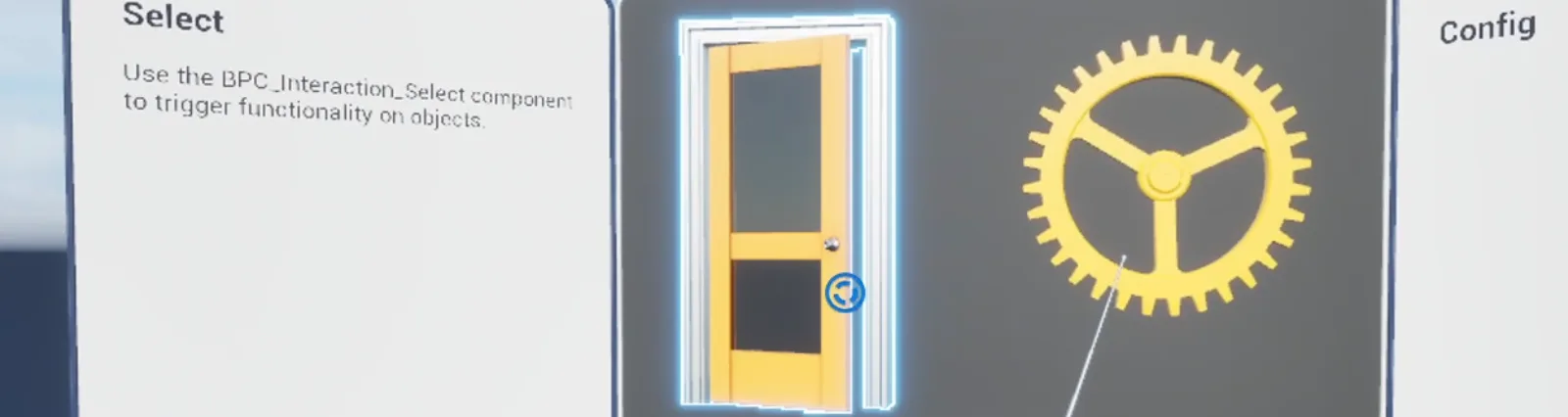 The object selected in play, highlight active