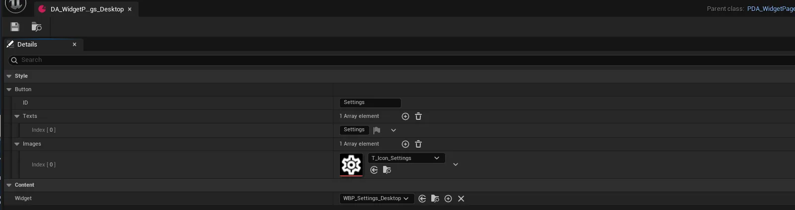 The page data asset